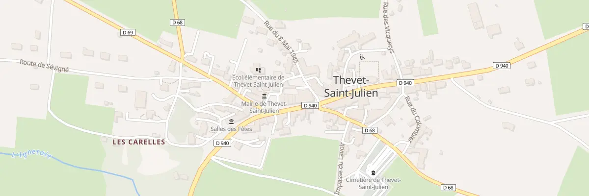 Plan du 8 Rte de la Châtre à Thevet-Saint-Julien
