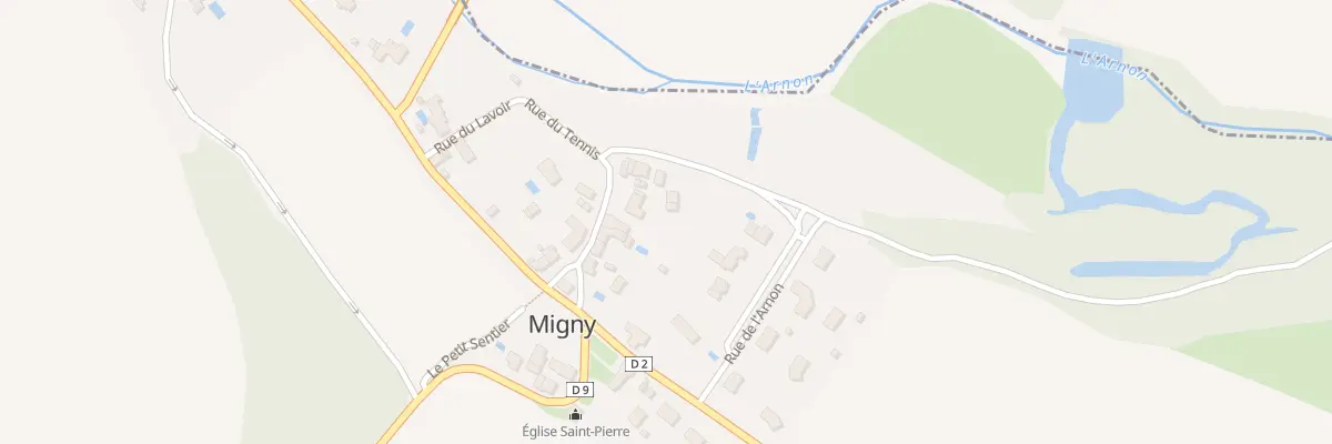 Plan du 10 Rue des Lilas à Migny