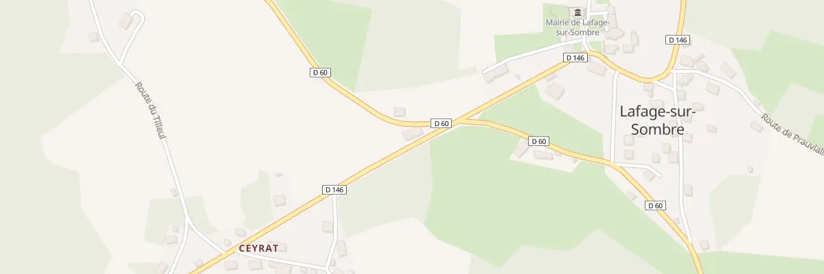Plan du 14 Rte du Puy de Crique à Lafage-sur-Sombre