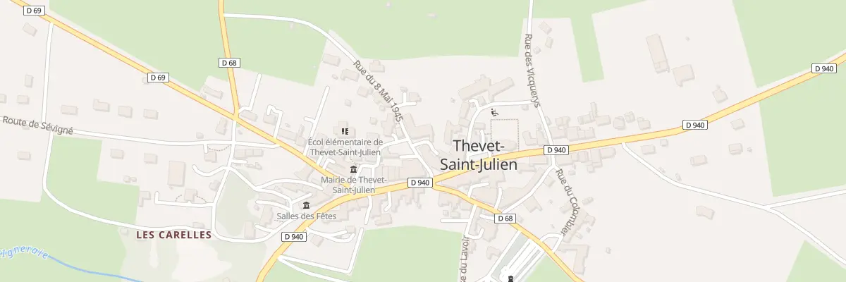 Plan du 10 Rue du Huit Mai 1945 à Thevet-Saint-Julien