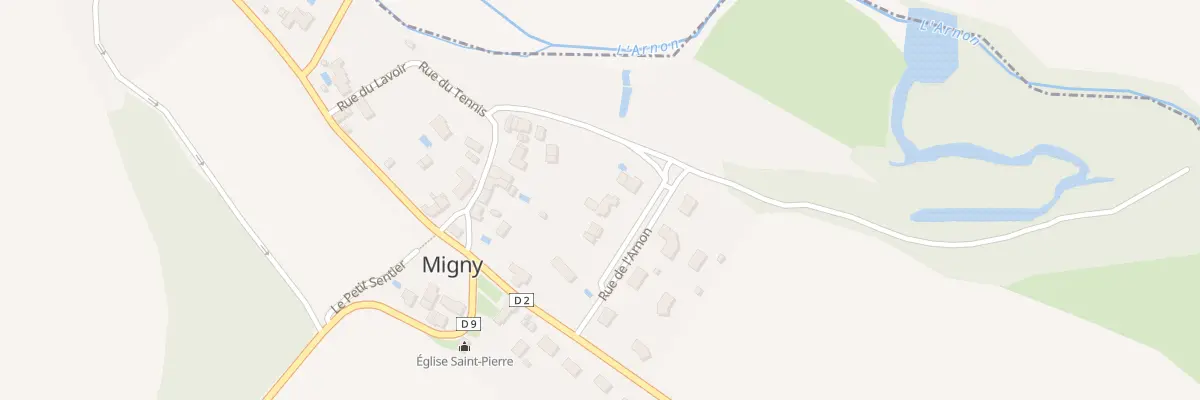 Plan du 7 Rue de l’Arnon à Migny