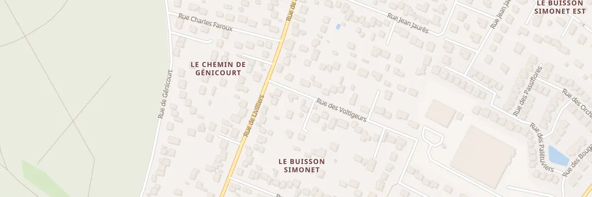 Plan du 2B Rue des Voltigeurs à Osny