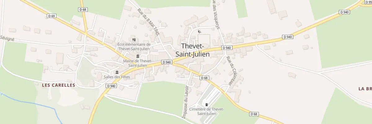 Plan du 3 Rte de Neret à Thevet-Saint-Julien