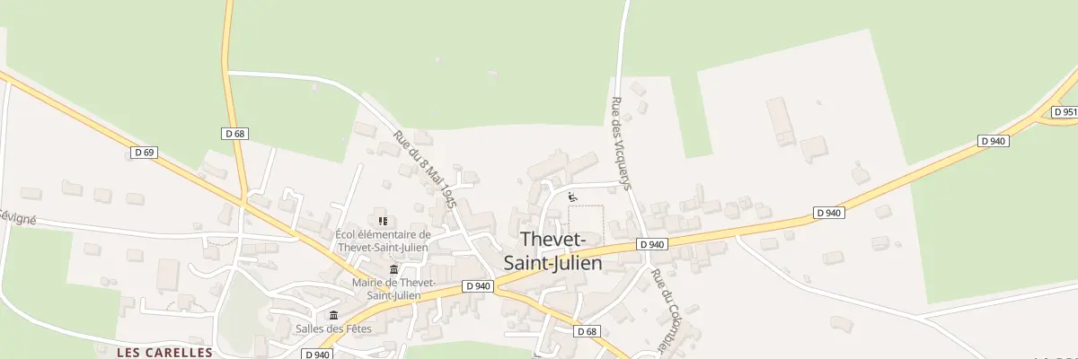 Plan du 8 Rue du Docteur Bauchet à Thevet-Saint-Julien