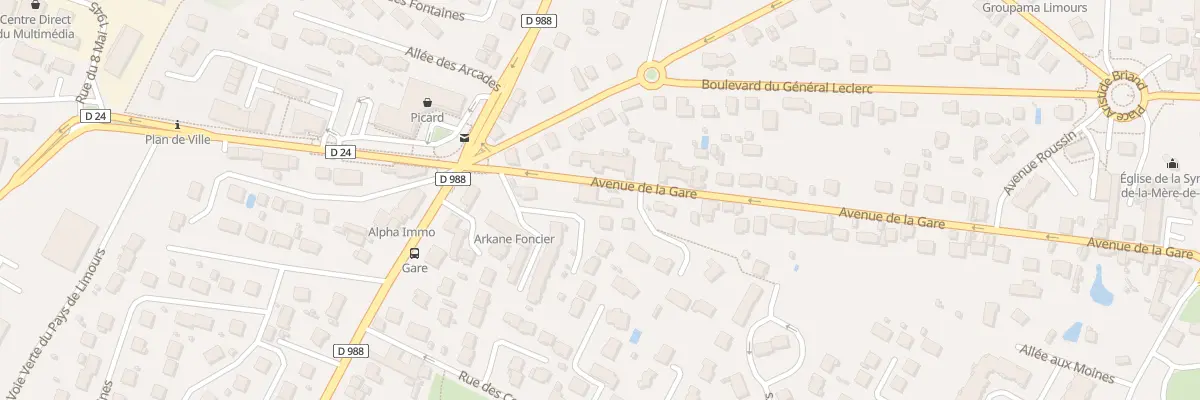Plan du 43 Av de la Gare à Limours