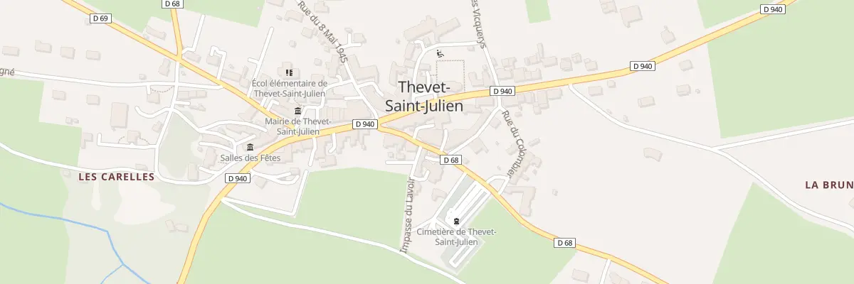 Plan du 9 Rte de Neret à Thevet-Saint-Julien