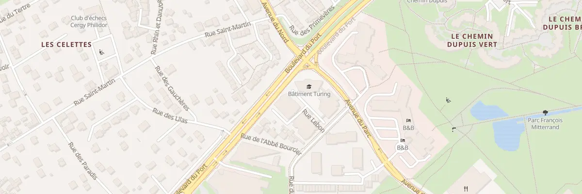 Plan du 3 Rue Lebon à Cergy