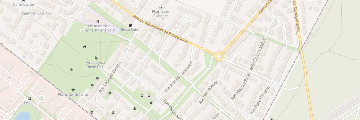 Plan du 8 Rue Antoine de Condorcet à Achères