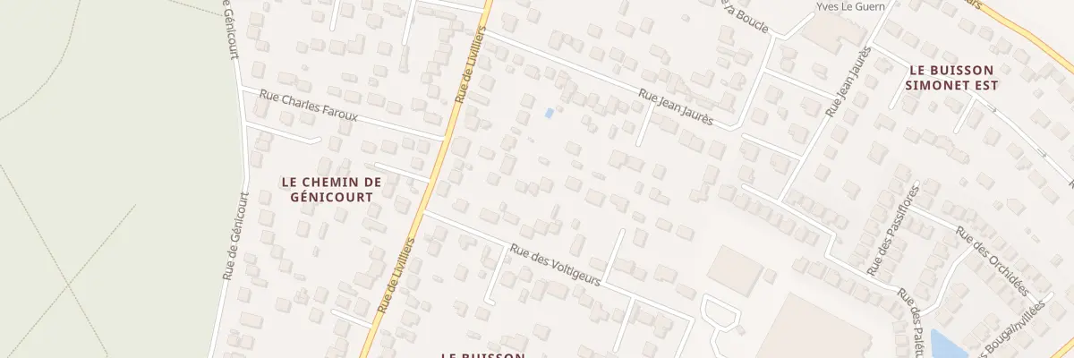 Plan du 3T Rue des Voltigeurs à Osny