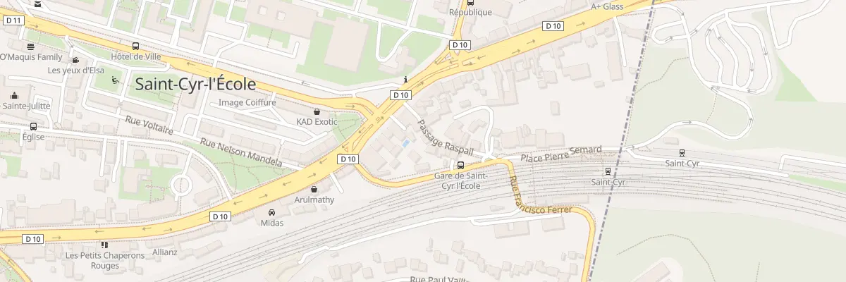Plan du 2 Pas Raspail à Saint-Cyr-l’École