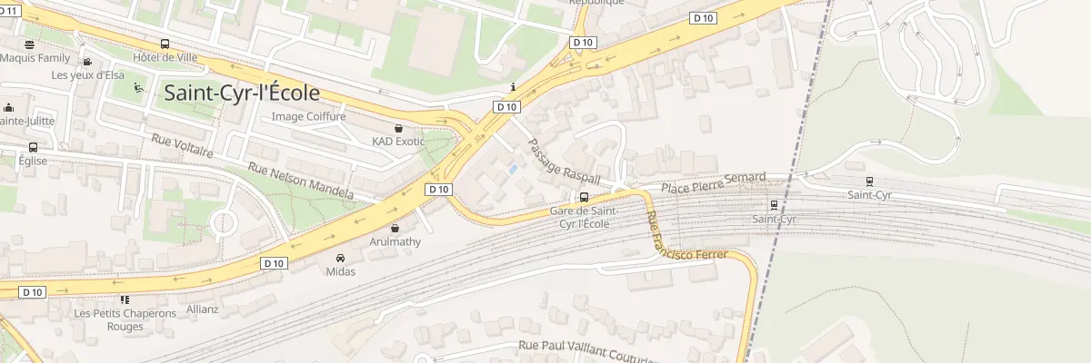 Plan du 2B Pas Raspail à Saint-Cyr-l’École