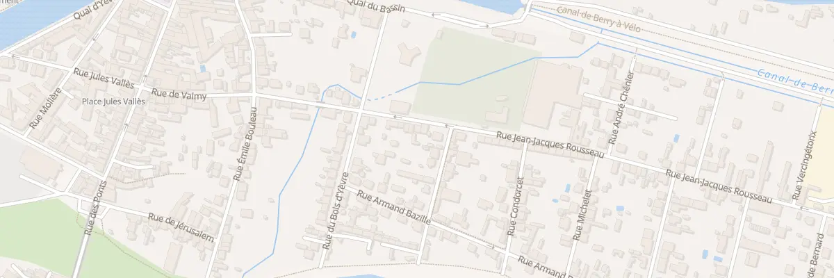 Plan du 15 Rue Jean Jacques Rousseau à Vierzon