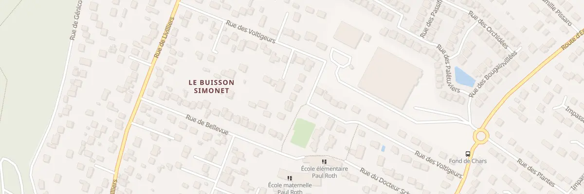 Plan du 34 Rue des Voltigeurs à Osny