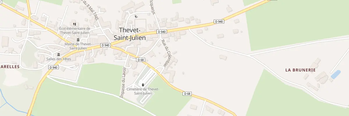 Plan du 8 Rue du Colombier à Thevet-Saint-Julien