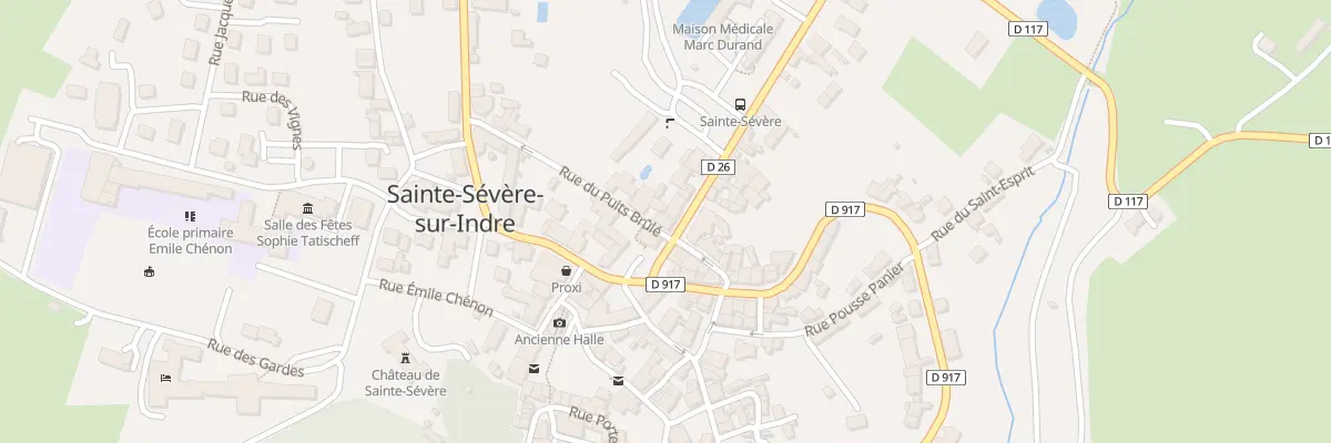 Plan du 2 Rue du Puits Brulé à Sainte-Sévère-sur-Indre