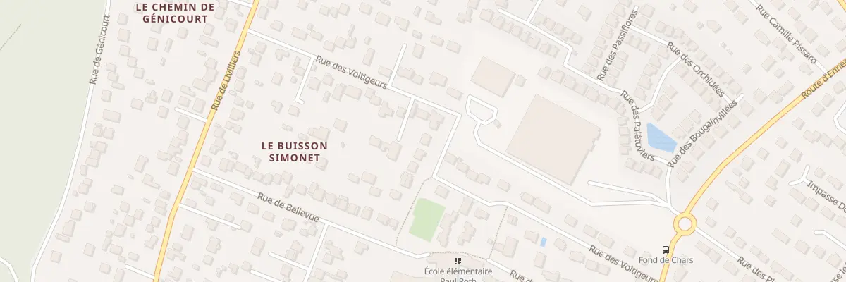Plan du 30 Rue des Voltigeurs à Osny