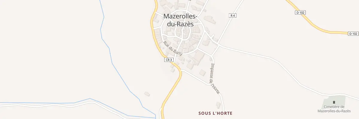 Plan du 33 Le Village à Mazerolles-du-Razès