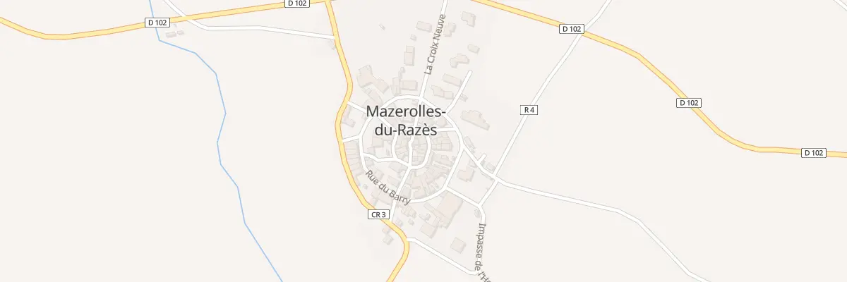 Plan du 44 Le Village à Mazerolles-du-Razès
