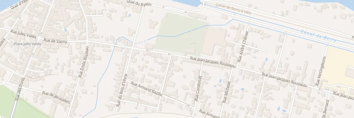 Plan du 23 Rue Jean Jacques Rousseau à Vierzon