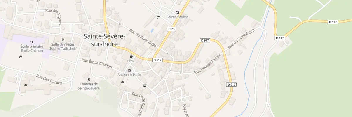 Plan du 11 Rue du Commandant Chicot à Sainte-Sévère-sur-Indre