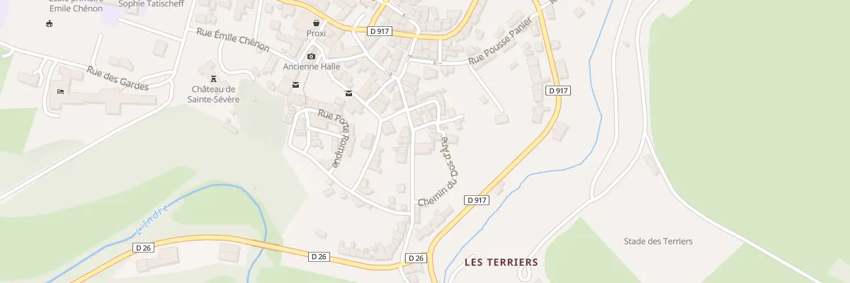 Plan du 15 Rue de la Caserne à Sainte-Sévère-sur-Indre
