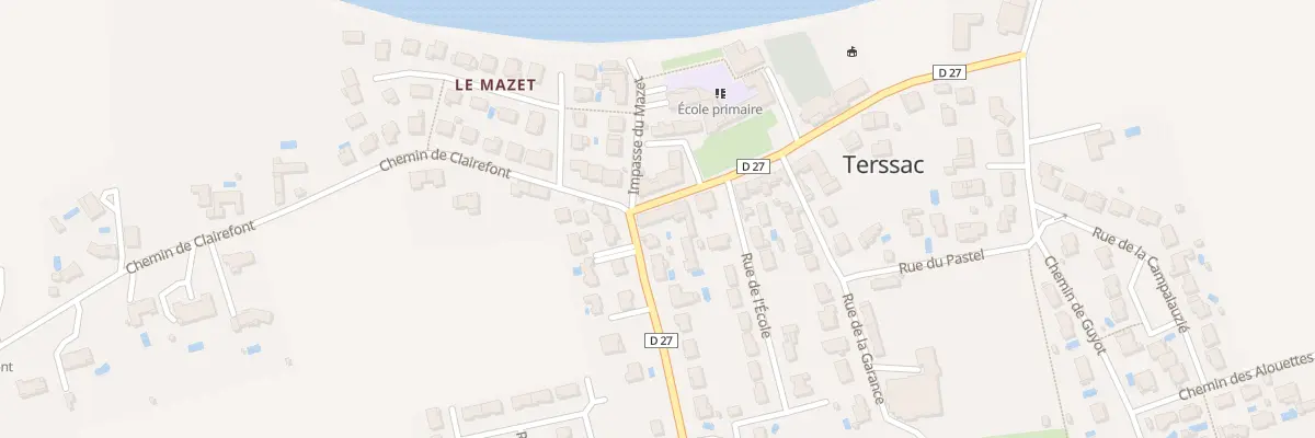 Plan du 1 Pl de l’Eglise à Terssac