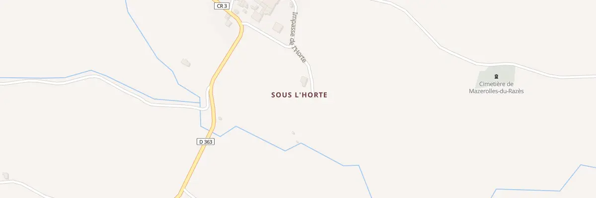 Plan du 87 Sous l’Horte à Mazerolles-du-Razès