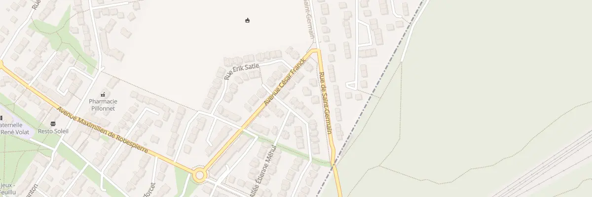 Plan du 1 Rue Claude Debussy à Achères