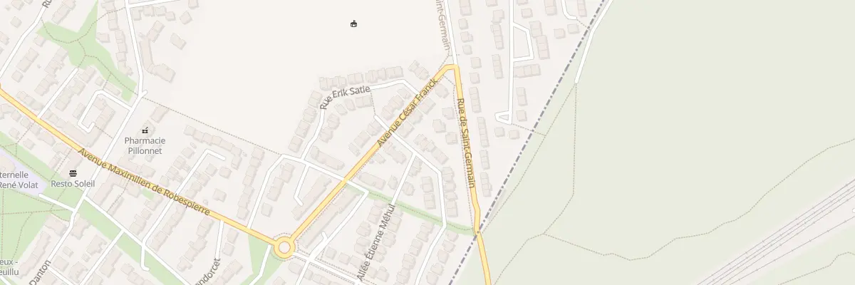 Plan du 3 Rue Claude Debussy à Achères