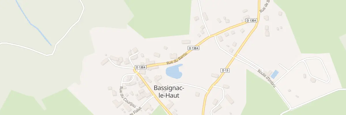 Plan du 15 Rue du Barrio à Bassignac-le-Haut