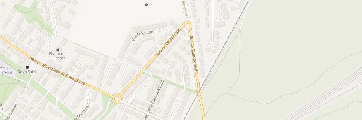 Plan du 7 Rue Claude Debussy à Achères