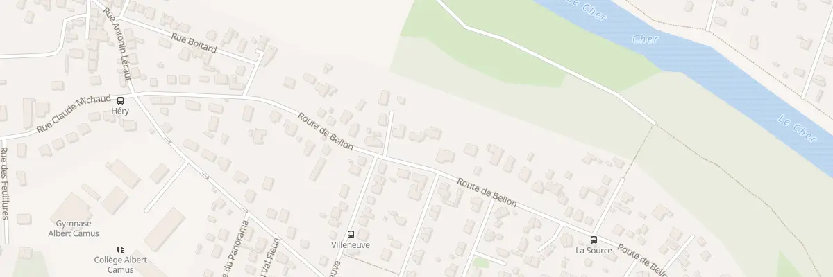 Plan du 35 Rte de Bellon à Vierzon