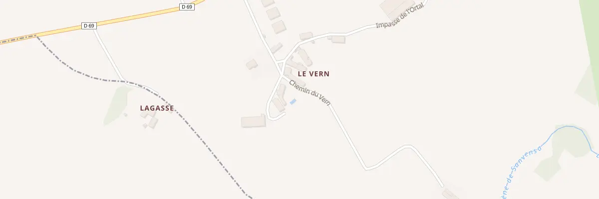 Plan du 205 Che du Vern à Morlhon-le-Haut