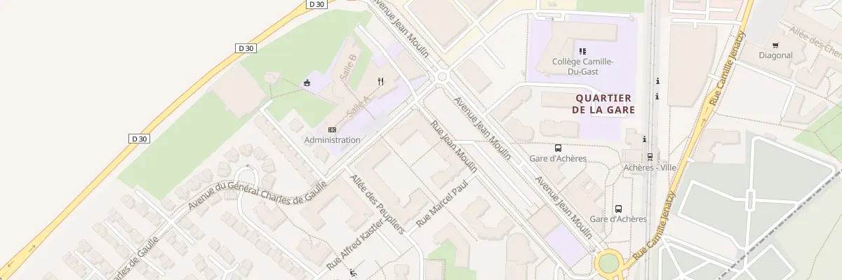 Plan du 3 Rue Jean Moulin à Achères
