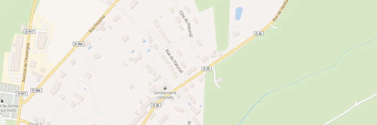 Plan du 2 Rue du Paturail à Sainte-Sévère-sur-Indre