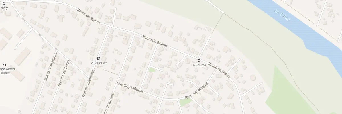 Plan du 38 Rte de Bellon à Vierzon