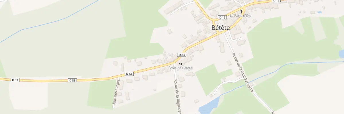 Plan du 2 Rue des Manas à Bétête