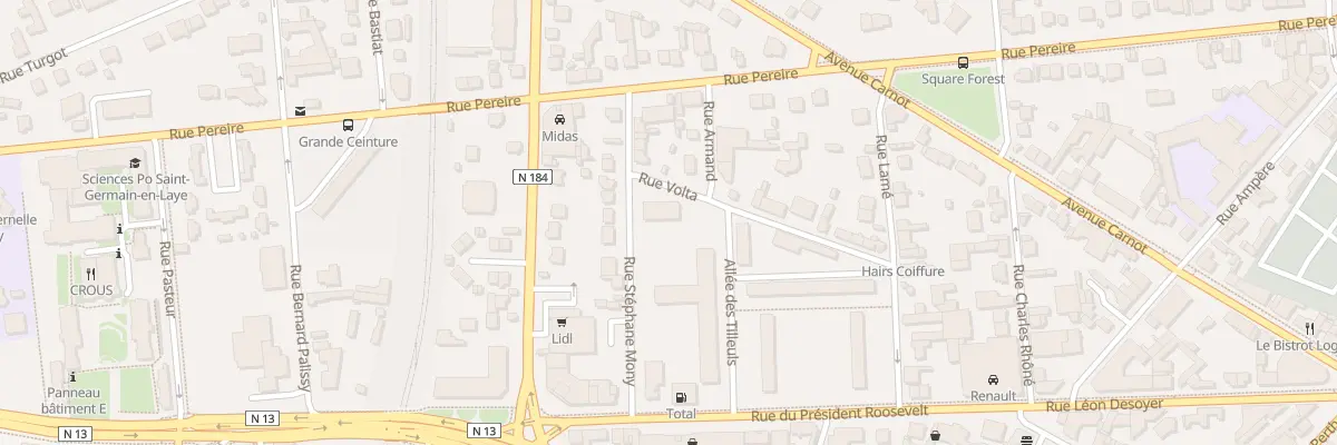 Plan du 10 Rue Stéphane Mony à Saint-Germain-en-Laye