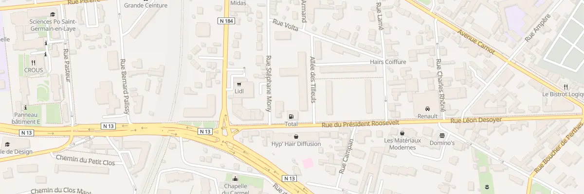 Plan du 6 Rue Stéphane Mony à Saint-Germain-en-Laye