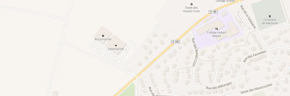 Plan du 20B Rte de Montreau au Mérévillois