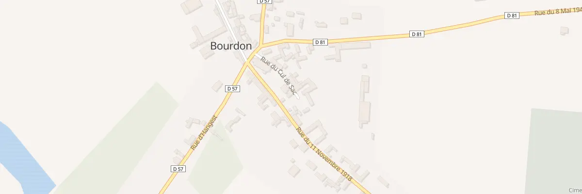 Plan du 1 Rue du Onze Novembre 1918 à Bourdon