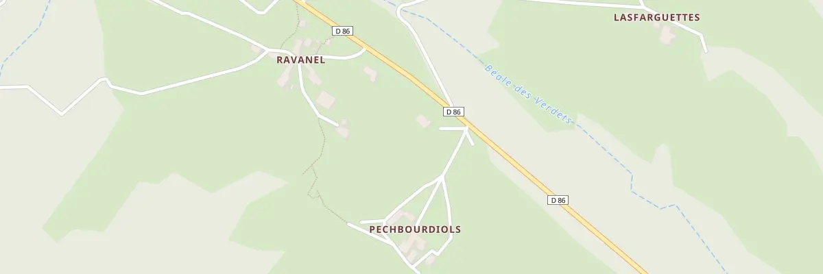 Plan du 5831F Pechbourdiols à Prendeignes