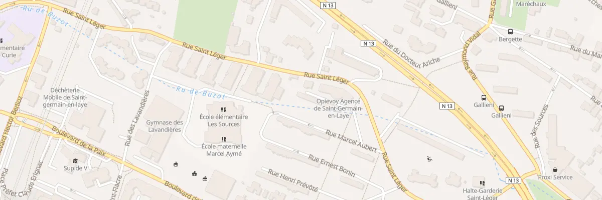 Plan du 3B Rue Saint Léger à Saint-Germain-en-Laye