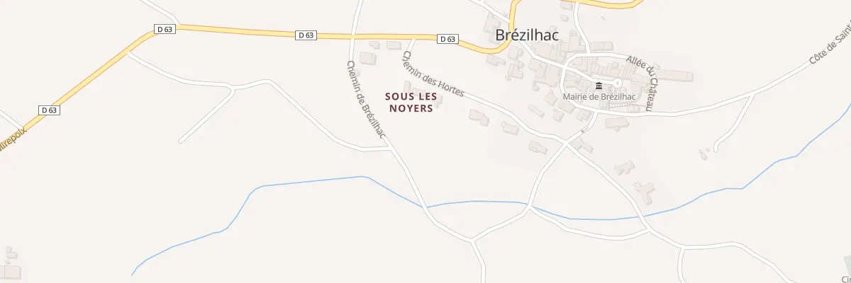 Plan du 63 Sous les Noyers à Brézilhac