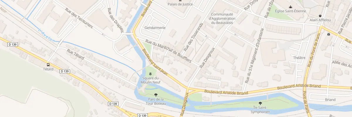 Plan du 15 Rue du Maréchal de Boufflers à Beauvais