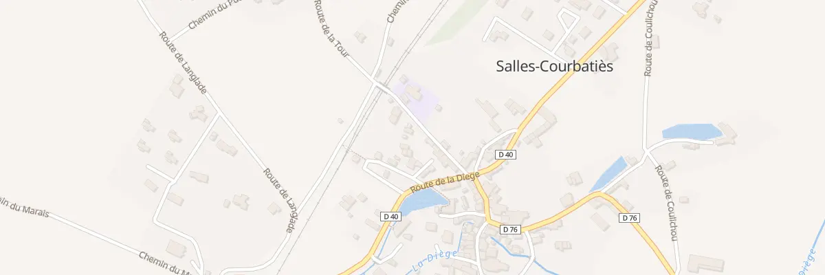 Plan du 5070 Salles Courbaties à Salles-Courbatiès