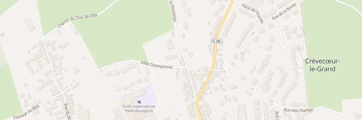 Plan du 25 Rue de la Houssoye à Crèvecœur-le-Grand