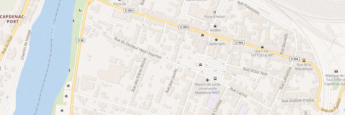 Plan du 16 Rue Kléber à Capdenac-Gare