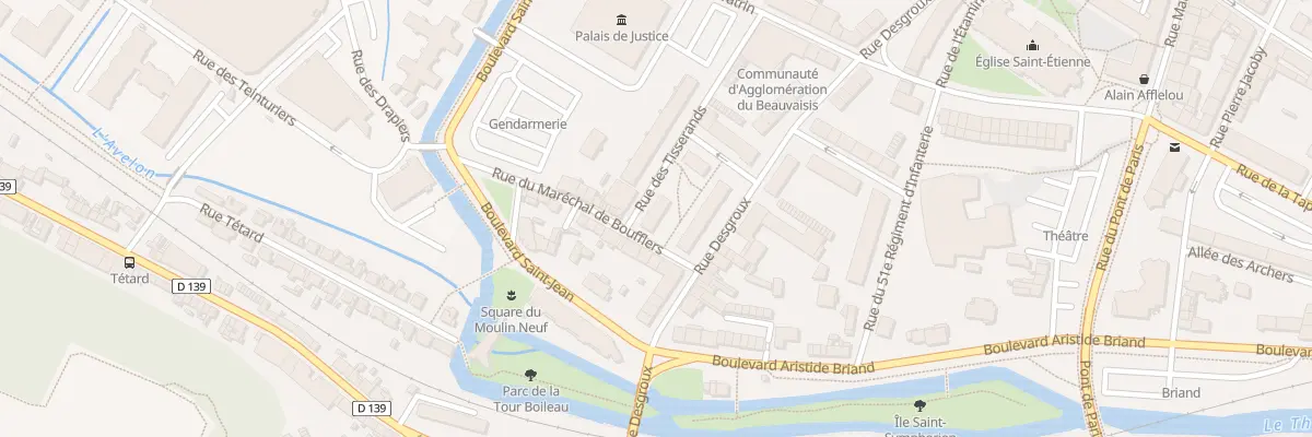Plan du 2 Rue des Tisserands à Beauvais
