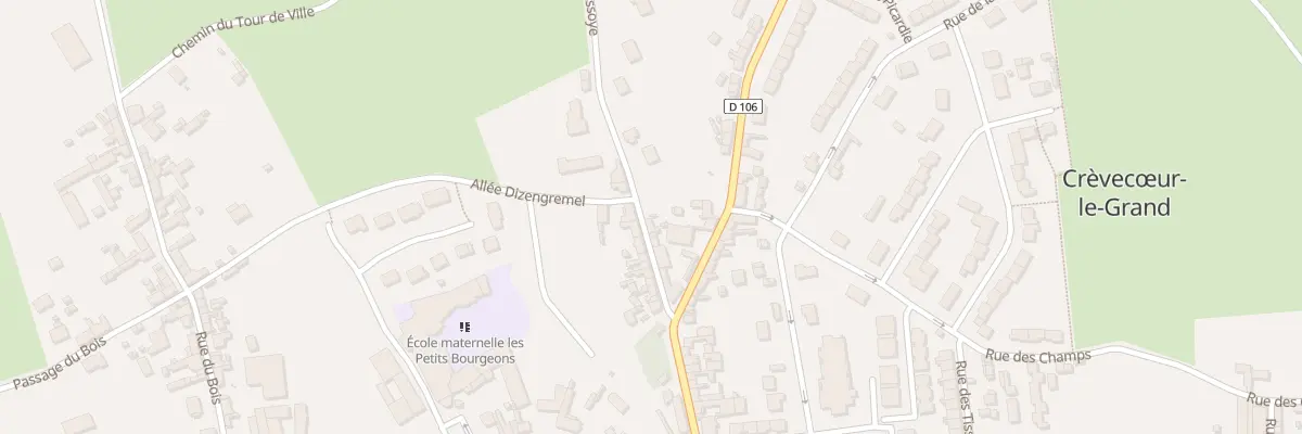 Plan du 8 Rue de la Houssoye à Crèvecœur-le-Grand